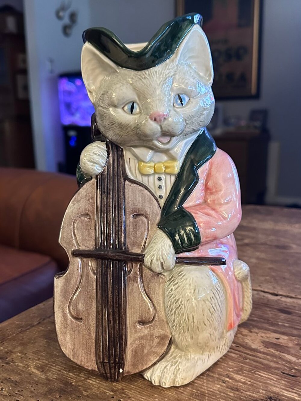 Vintage Fitz & Floyd “Cat & the Fiddle” Pitcher